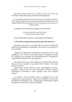 Gérer un réseau de commerce organisé