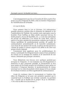 Gérer un réseau de commerce organisé