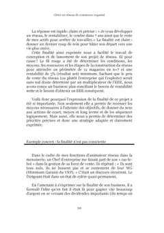 Gérer un réseau de commerce organisé