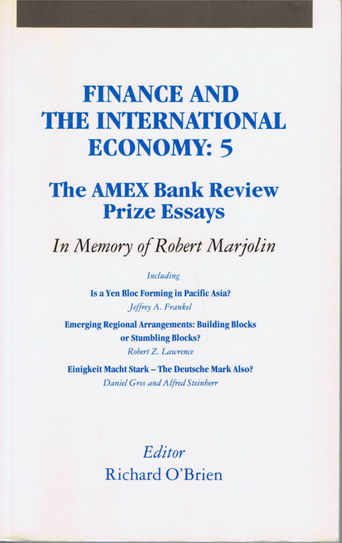 The Amex Bank Review Prize Essays