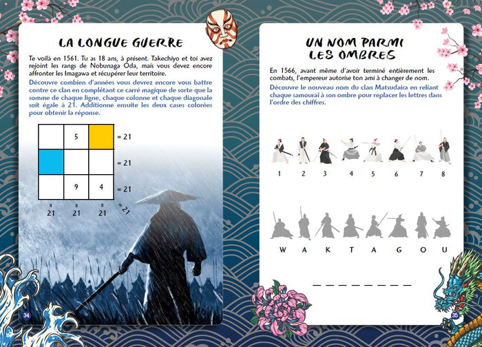 Escape game de poche junior : Intrigues au pays des Samourais