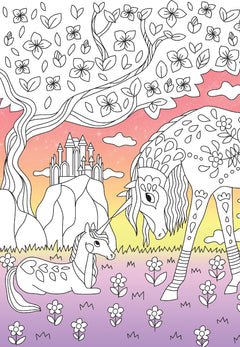 Coloriages au pays des licornes