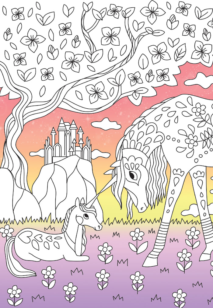Coloriages au pays des licornes