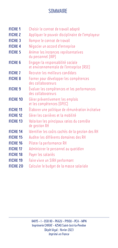 Le petit RH 2023: L'essentiel en bref (2023)
