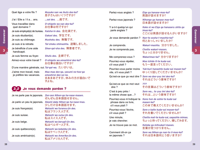 Guide de conversation japonais en manga