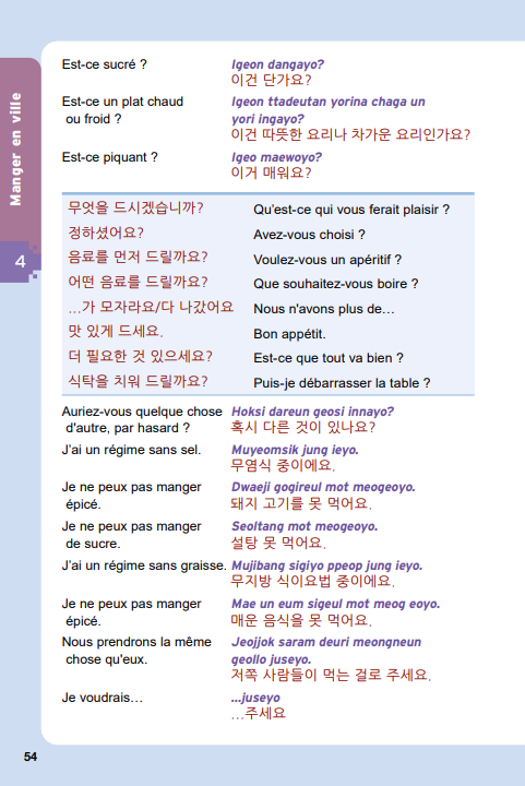 Guide de conversation coréen en manga