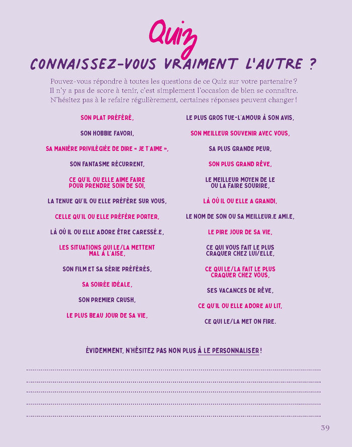 Vive le plaisir, f*ck la routine