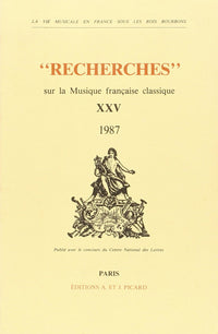 Recherches sur la musique française classique