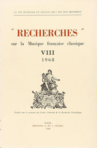 Recherches sur la musique française classique