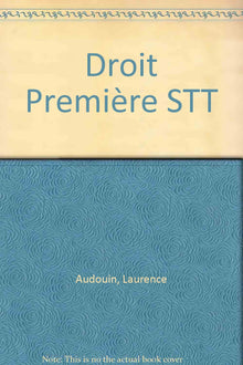 Droit, 1ère, Bac STT