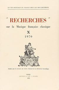 Recherches sur la musique française classique