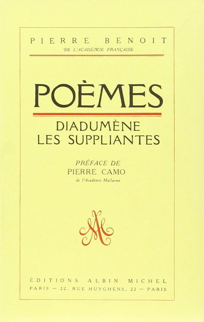 Poèmes : Diadumène, Les Suppliantes