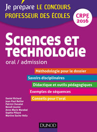 Sciences et technologie oral / admission: Professeur des écoles, concours CRPE