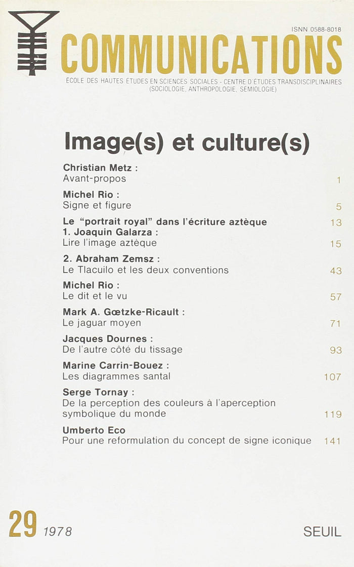 Communications, n° 29 Image(s) et Culture(s)
