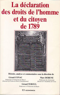 DECLARATION DES DROITS DE L' HOMME ET DU CITOYEN DE 1789 (LA)
