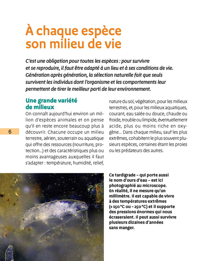 La vie animale 6-12 ans