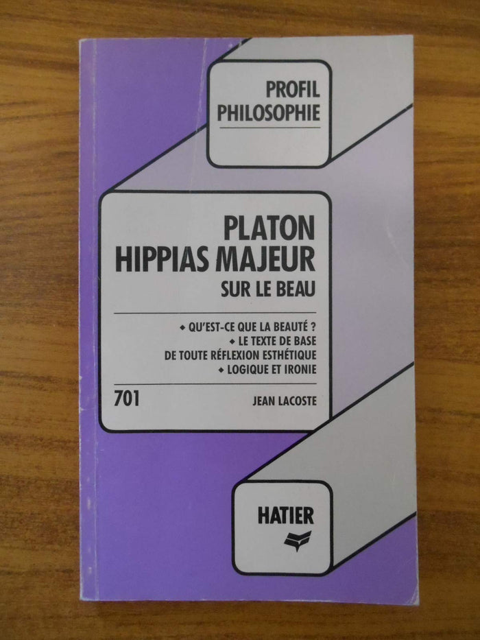Hippias Majeur. Sur Le Beau