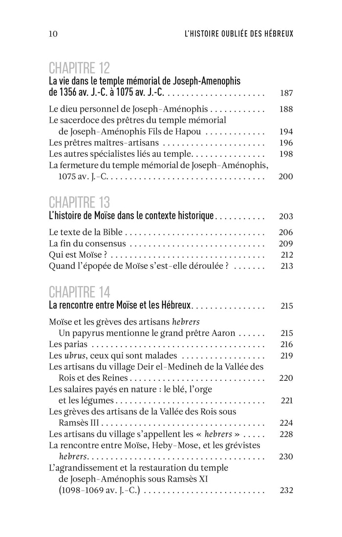 L'histoire oubliée des Hébreux