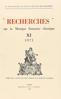 Recherches sur la musique française classique
