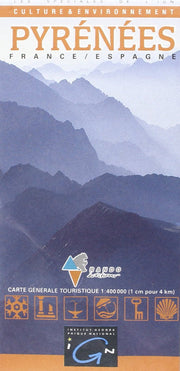 Carte touristique : Pyrénées - Pirineos