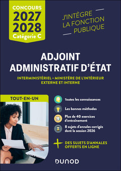Concours Adjoint administratif d'Etat - 2027-2028 - Externe et interne