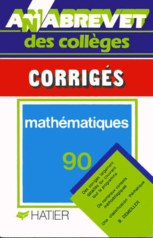 Annabrevet 1990, brevet, mathematiques, corriges