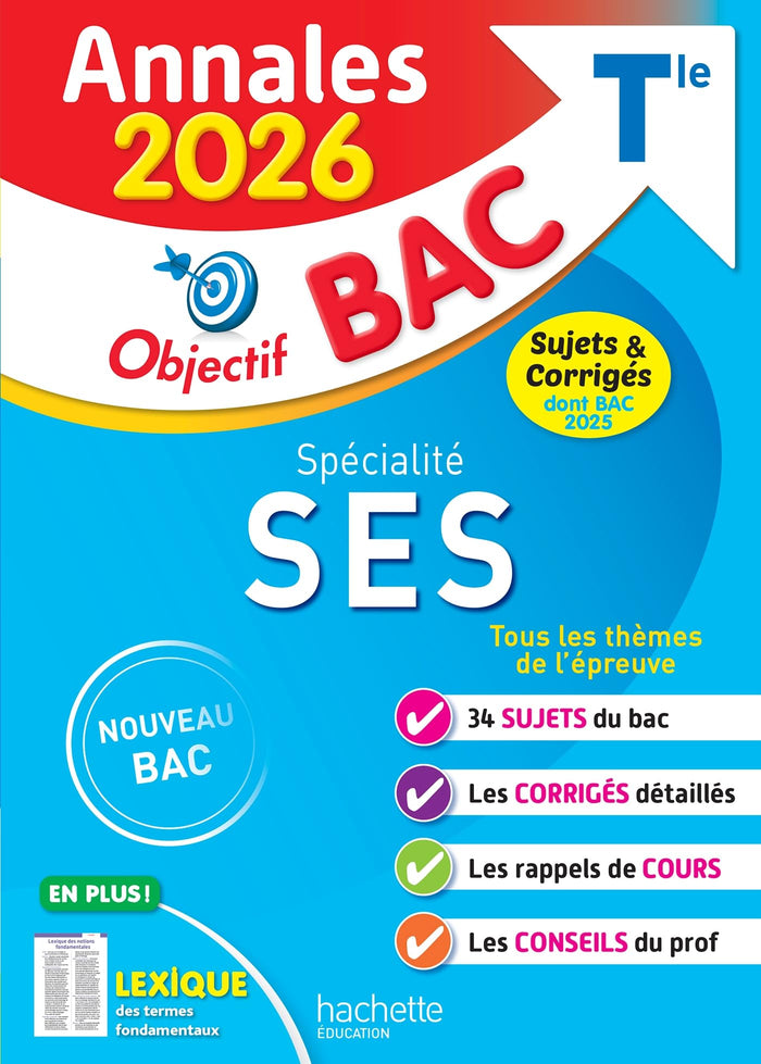 Annales Objectif Bac 2026 - Spécialité SES Tle