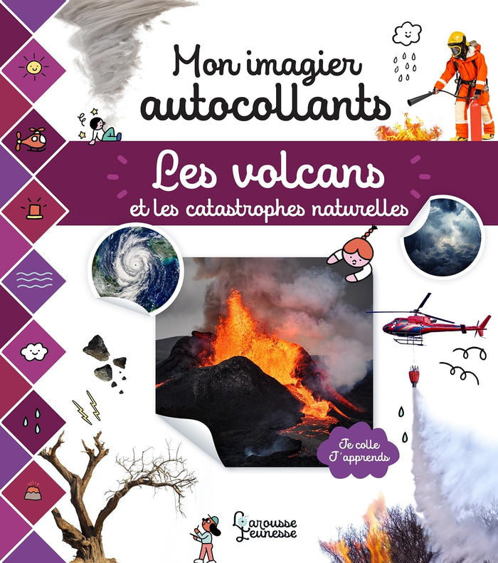 Mon imagier autocollants - Les volcans et les catastrophes naturelles