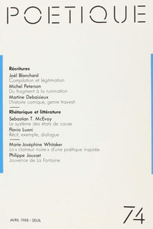 Poétique, n° 074