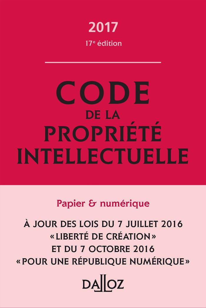 Code de la propriété intellectuelle