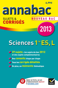 Sciences 1e ES, L: Sujets et corrigés