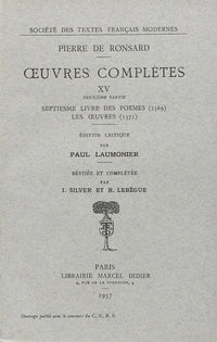 Tome XV - Septiesme livre des Poèmes, Les oeuvres