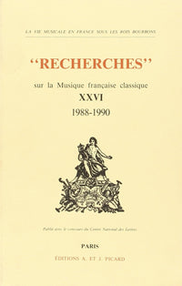 Recherches sur la musique française classique