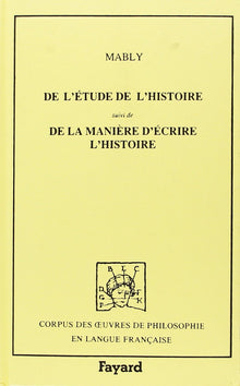 De l'étude de l'histoire (1775-1783)