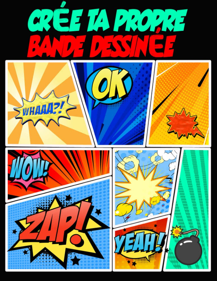 Crée Ta Propre Bande Dessinée: livre BD 120 de planches vierges , carnet pour la création de bande dessinée, Cahier Pour enfants, adolescents et adultes.