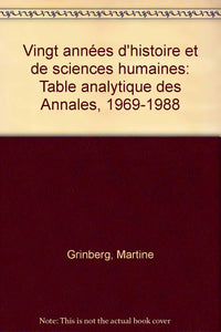 Vingt années d'histoire et de sciences humaines