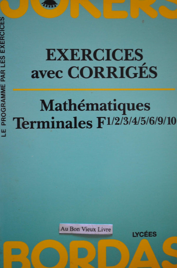 Mathématiques, terminales