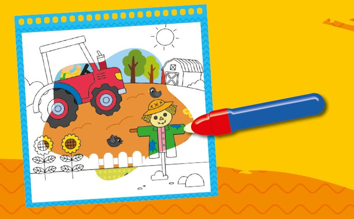 Je colorie avec de l'eau - La ferme