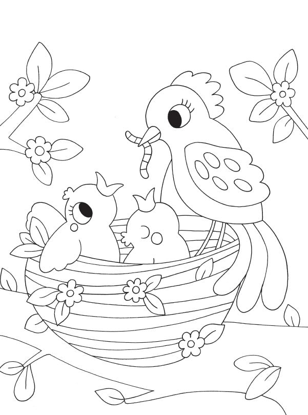 Maxi bloc à colorier - Ferme + bébés animaux