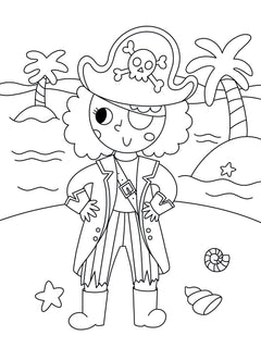 Maxi bloc à colorier - Pirates + Pompiers