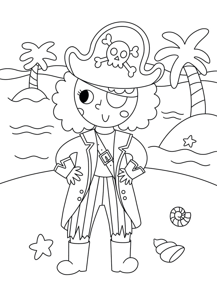 Maxi bloc à colorier - Pirates + Pompiers