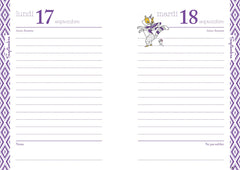 Agenda créatif 2023-2024 avec des autocollants et des coloriages