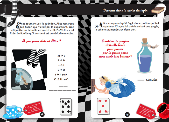 Escape game de poche junior : Malice au pays des Merveilles