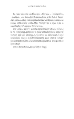 Autobiographie de la neige