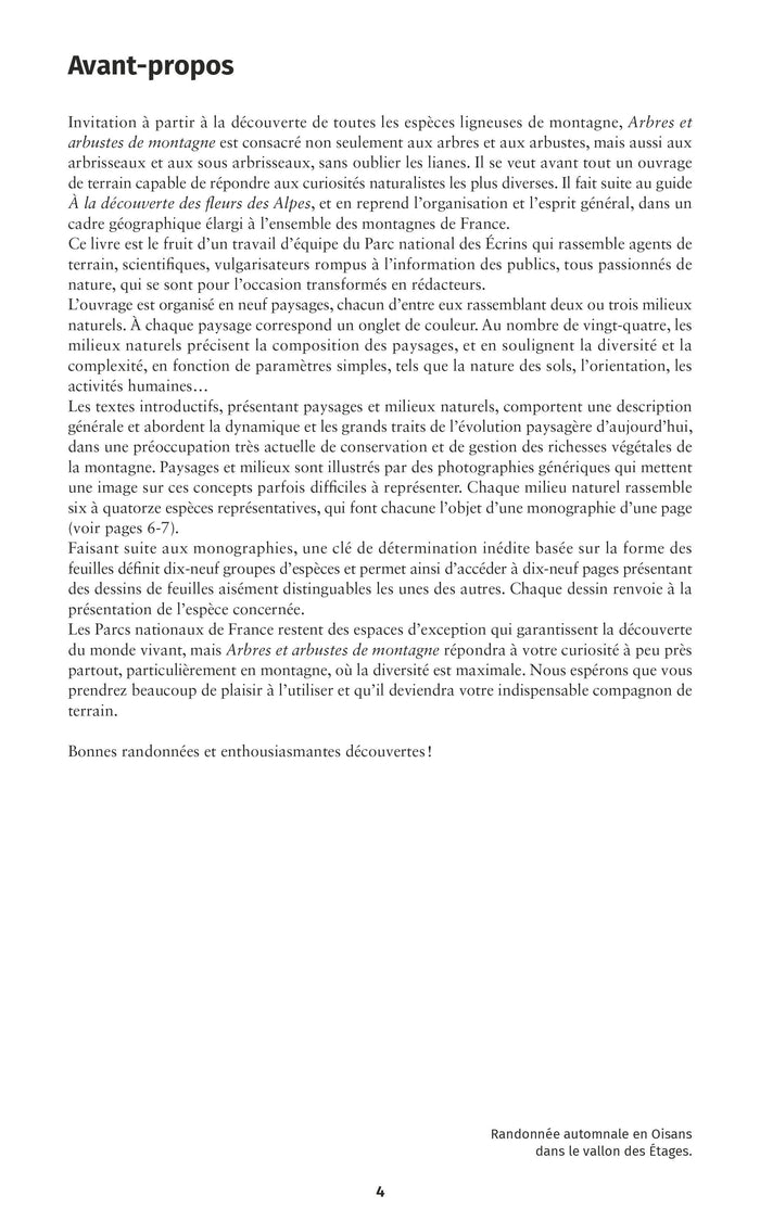 Arbres et arbustes de montagne