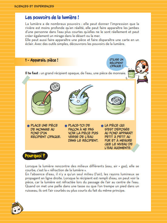 Sciences académie en manga - Réflexions sur la lumière