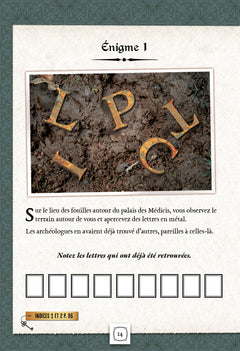 Escape game adultes Léonard de Vinci et l'arme diabolique