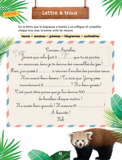 Mon bloc de jeux et d'activités pour le CE2 - Une saison au zoo