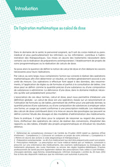 Cahier de l'étudiant Infirmier - Calcul de doses