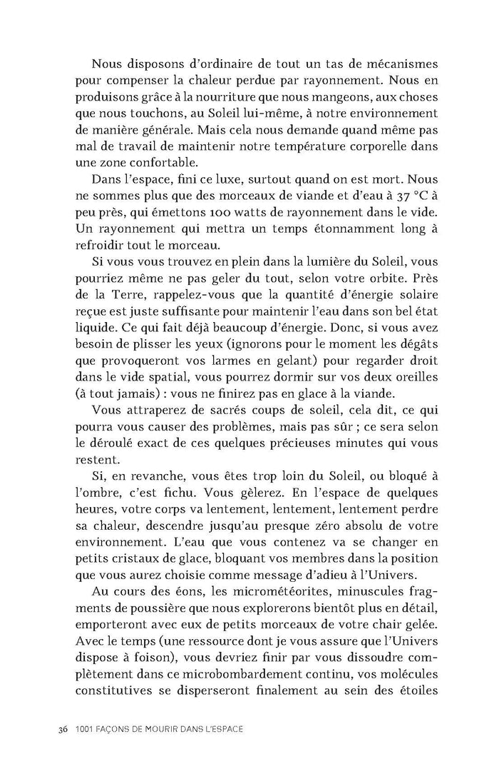 1001 façons de mourir dans l'espace